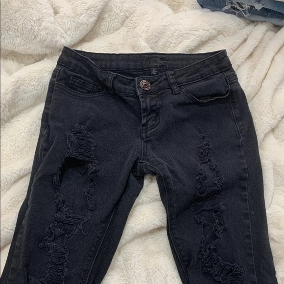 Black Ripped Jeans - Picture 1 of 5